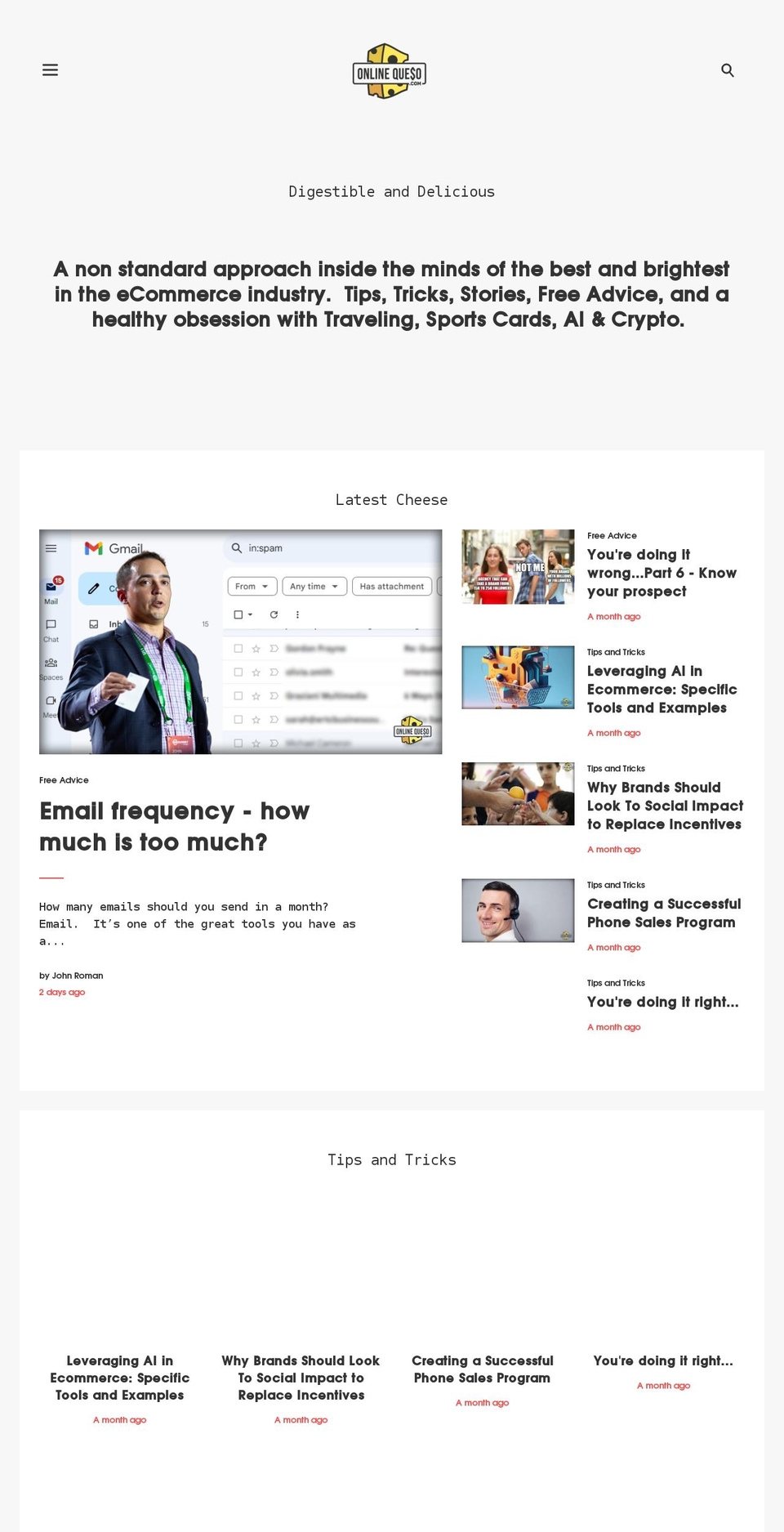 onlinequeso.com shopify website screenshot