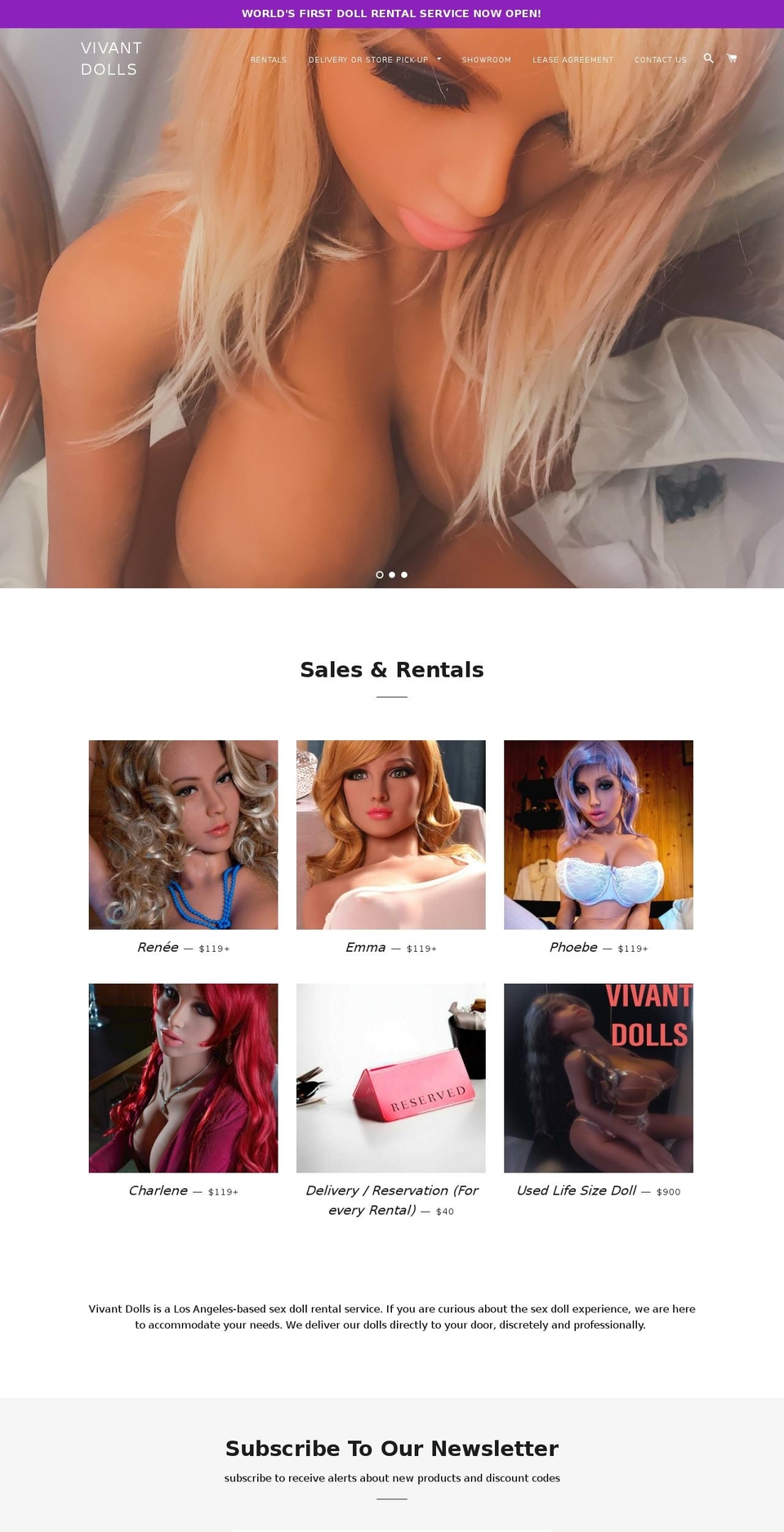 onlinesexdolls.com shopify website screenshot