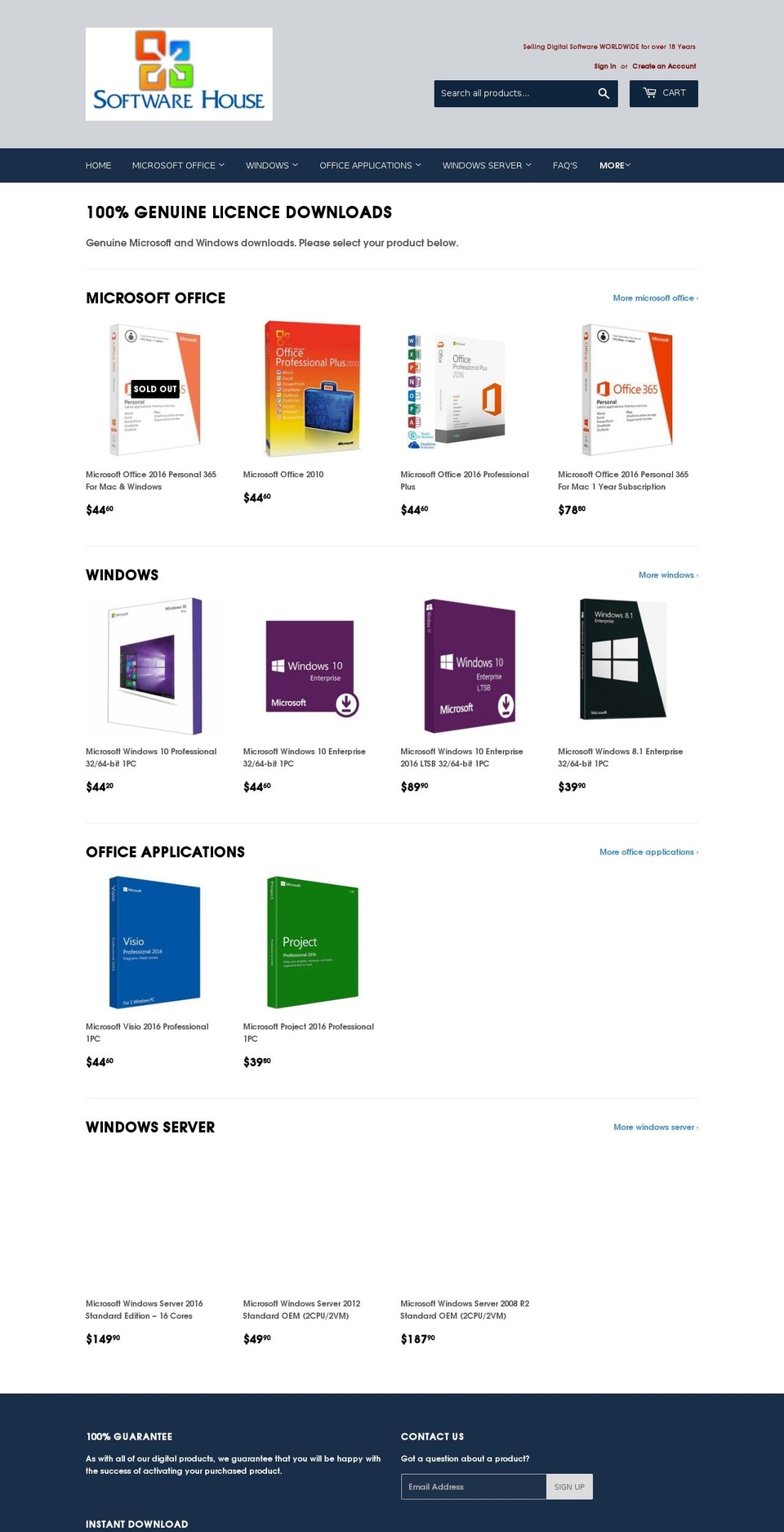 onlinesoftwarehouse.com — Shopify storefront screenshot