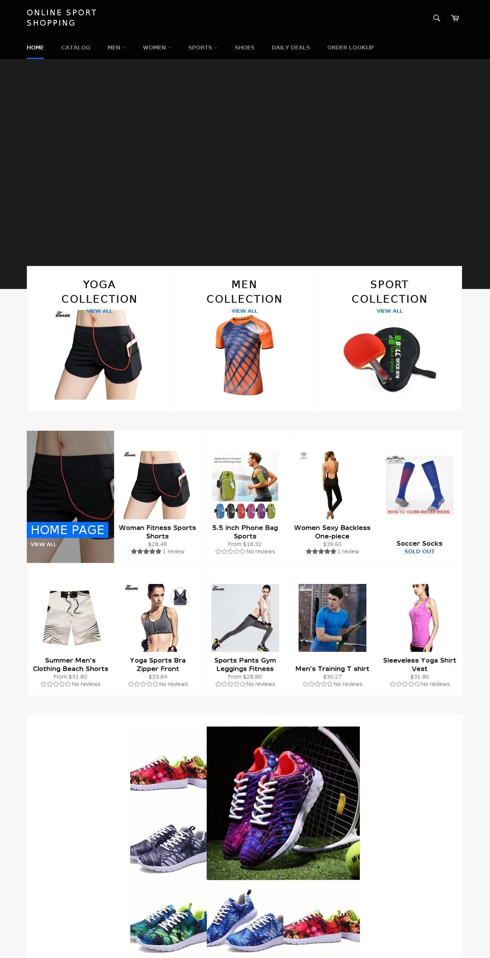 onlinesportshopping.com shopify website screenshot