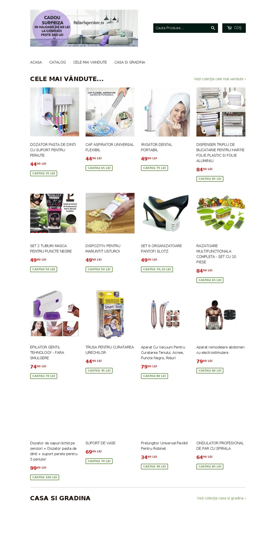 onlinesuperstore.ro shopify website screenshot