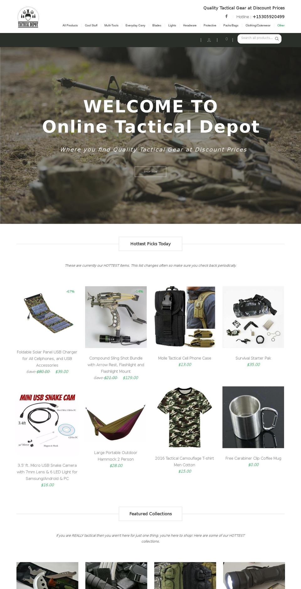 onlinetacticaldepot.com shopify website screenshot