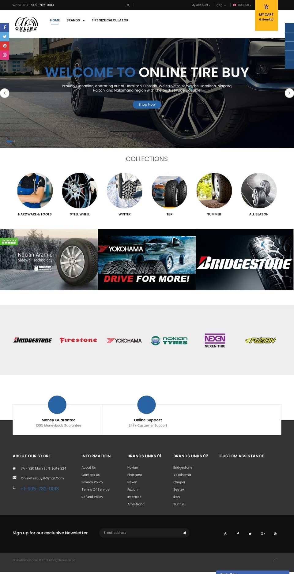 Ss-autoparts-home Shopify theme site example onlinetirebuy.com