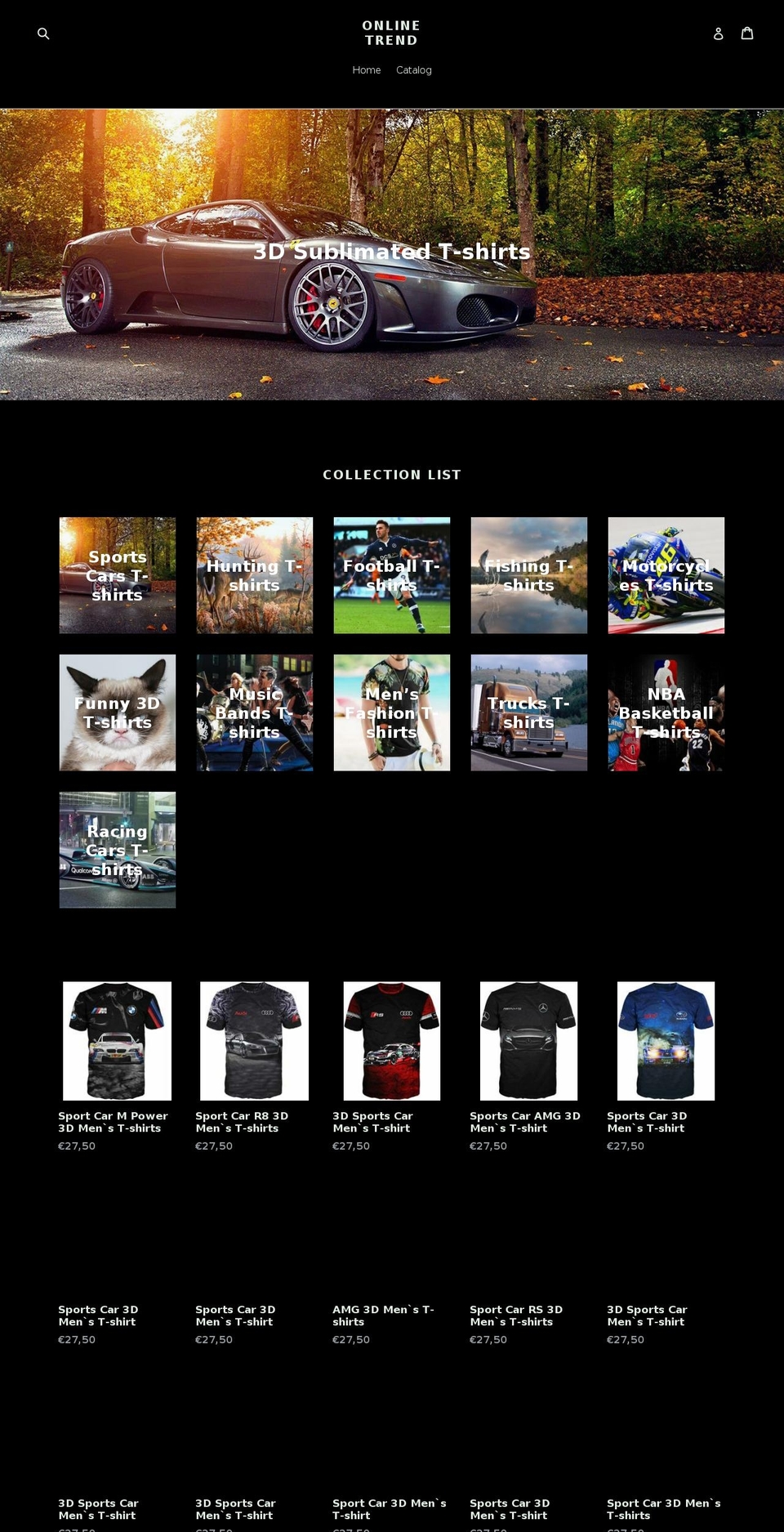 onlinetrend.net shopify website screenshot