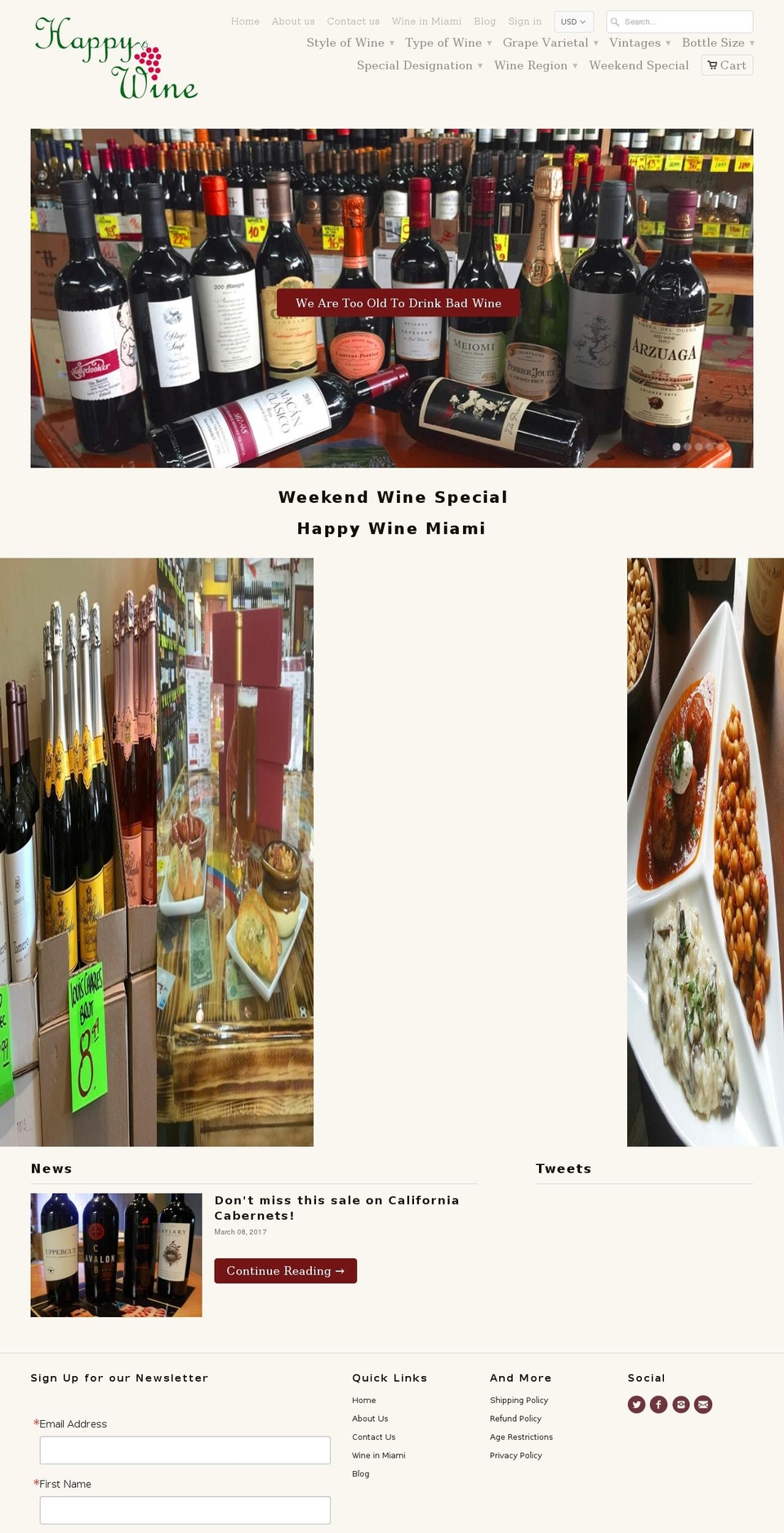 onlinewinesales.co shopify website screenshot