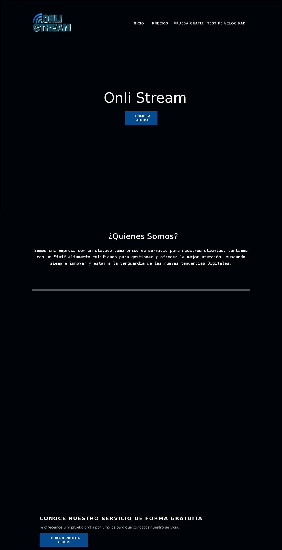 onlistream.com shopify website screenshot