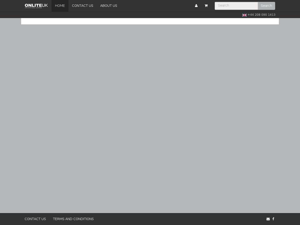 onliteuk.com shopify website screenshot