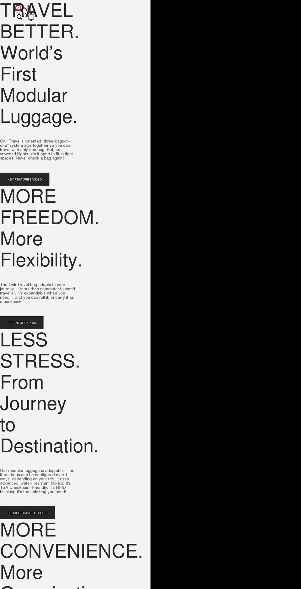 onlitravel.com shopify website screenshot