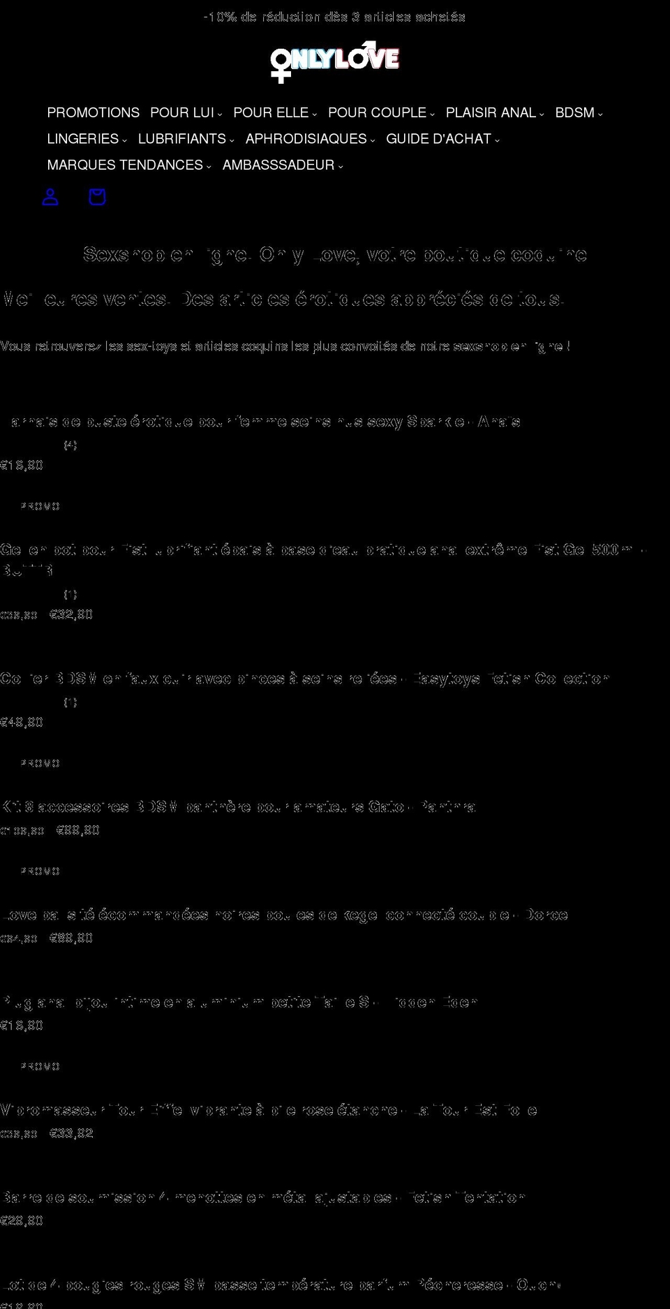 only-love.fr shopify website screenshot