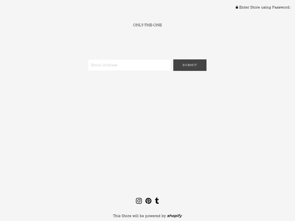 only-the-one.com — Shopify storefront screenshot