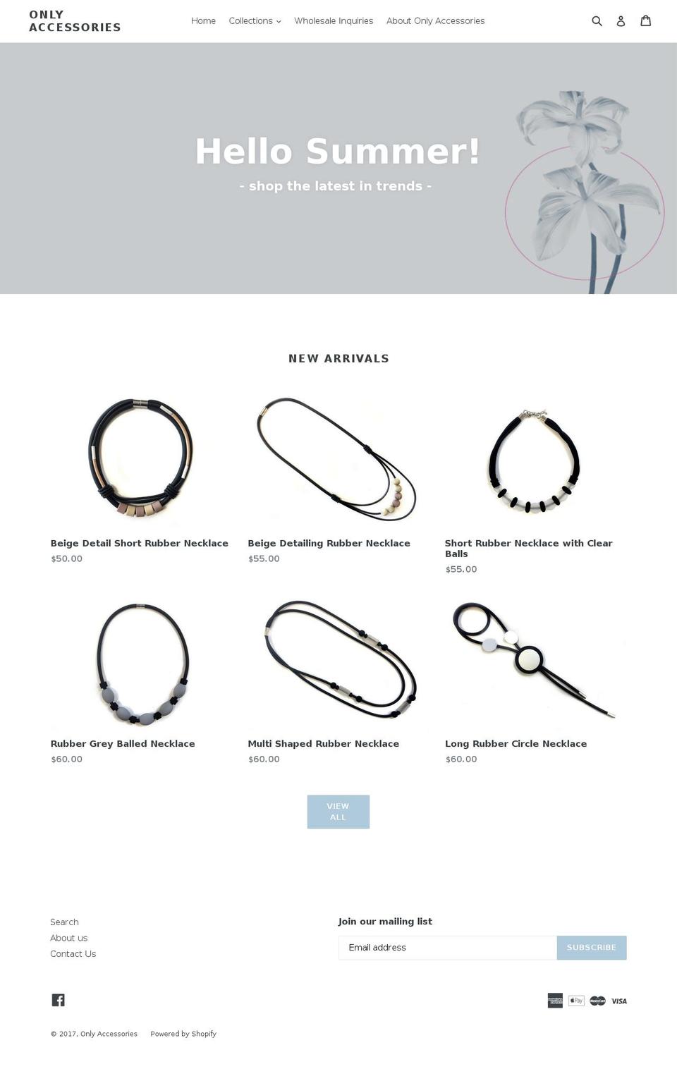 onlyaccessories.net shopify website screenshot