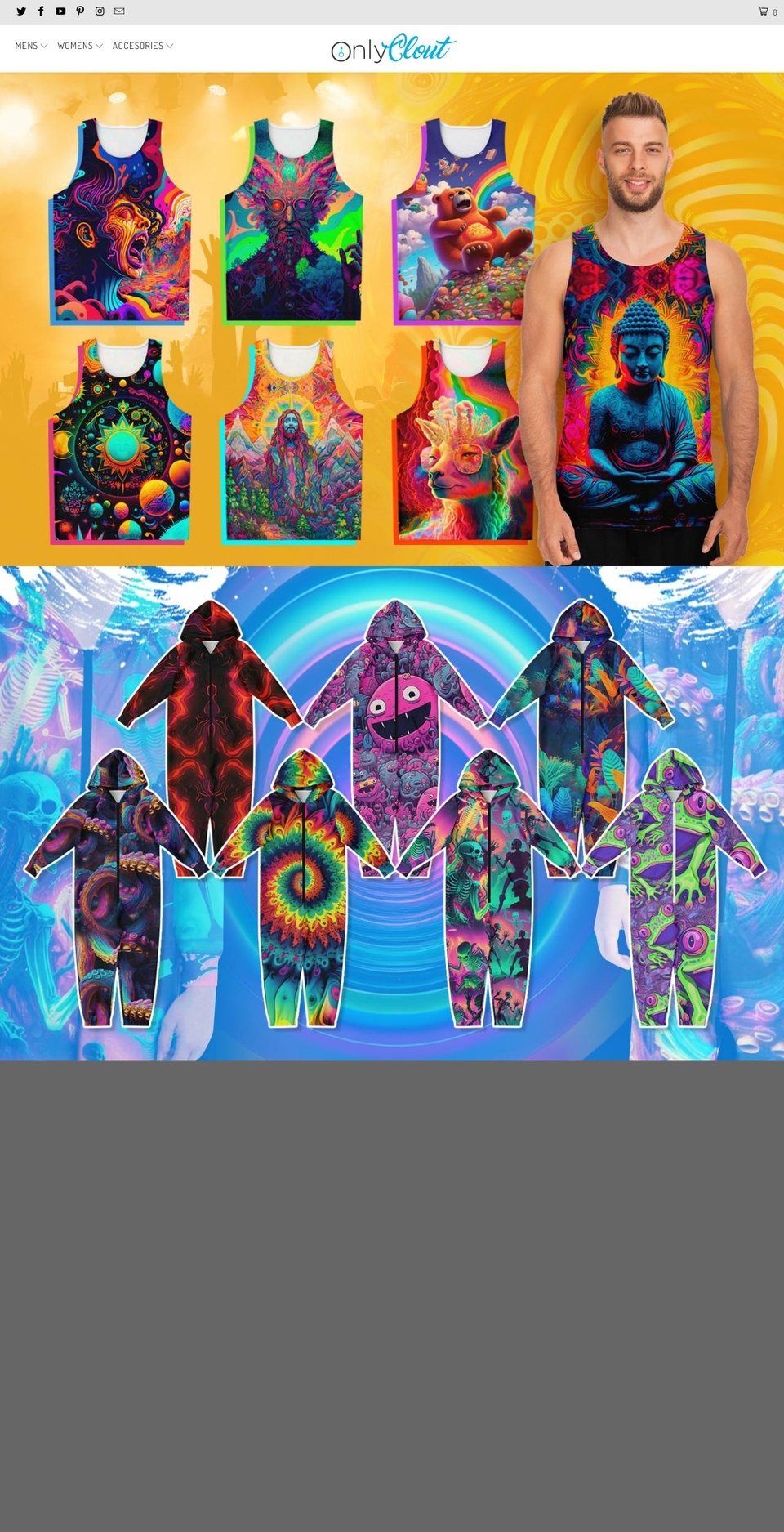 onlyclout.com shopify website screenshot