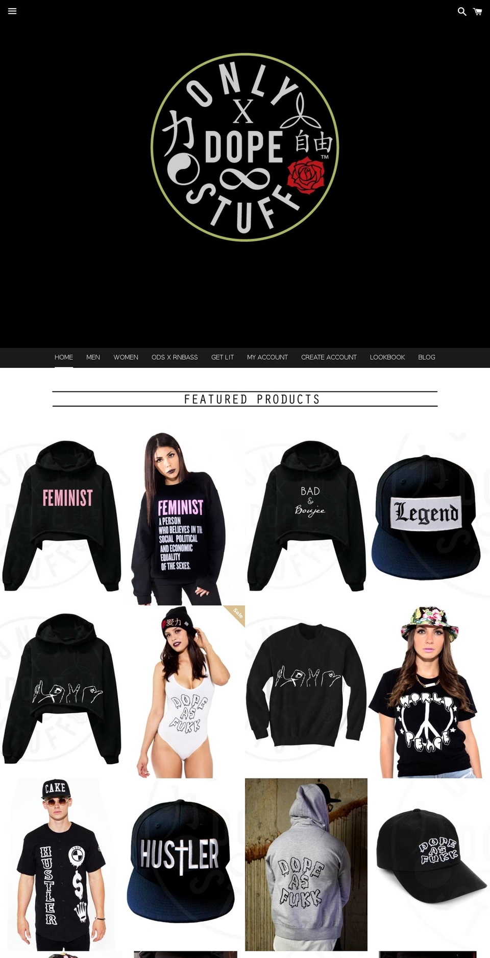 onlydopestuff.com shopify website screenshot