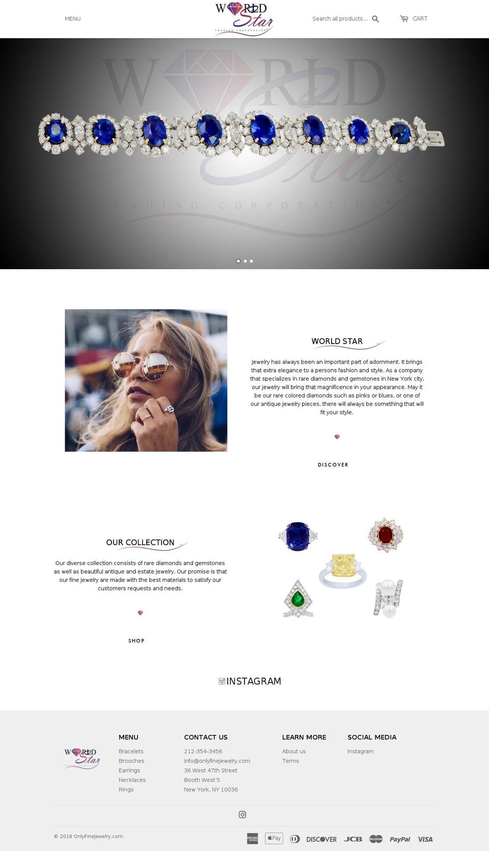 onlyfinejewelry.com — Shopify storefront screenshot