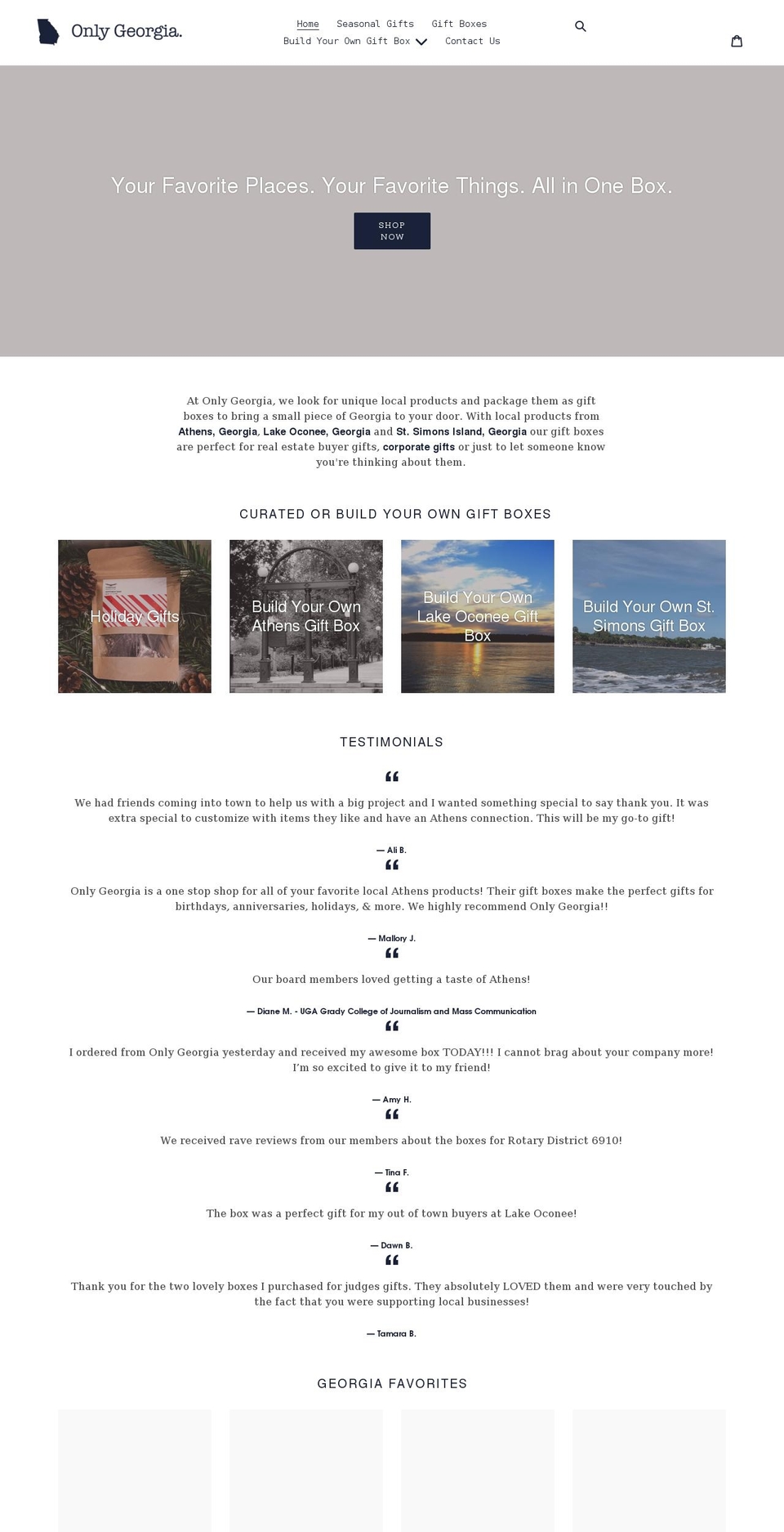 onlyga.com shopify website screenshot