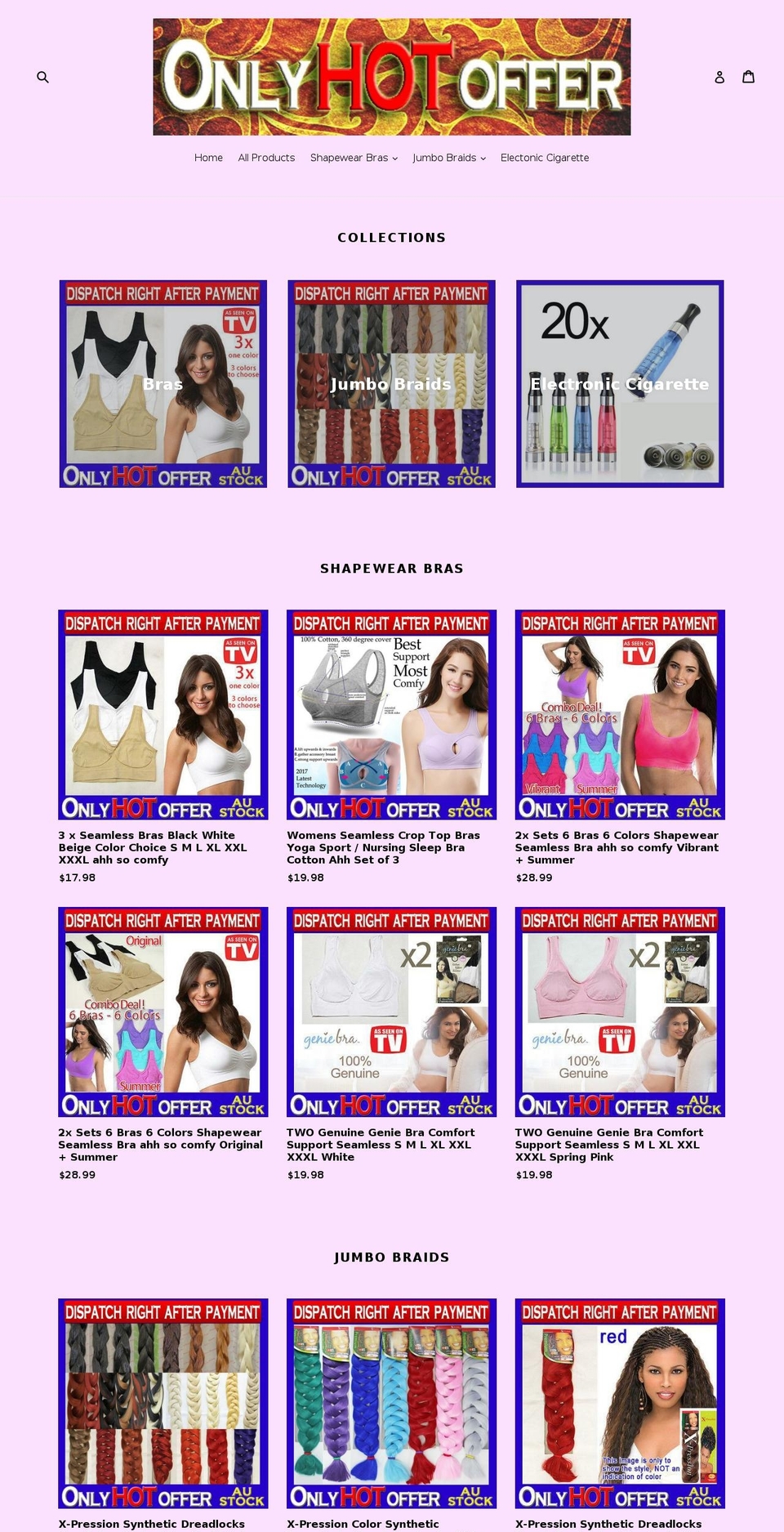 onlyhotoffer.com — Shopify storefront screenshot