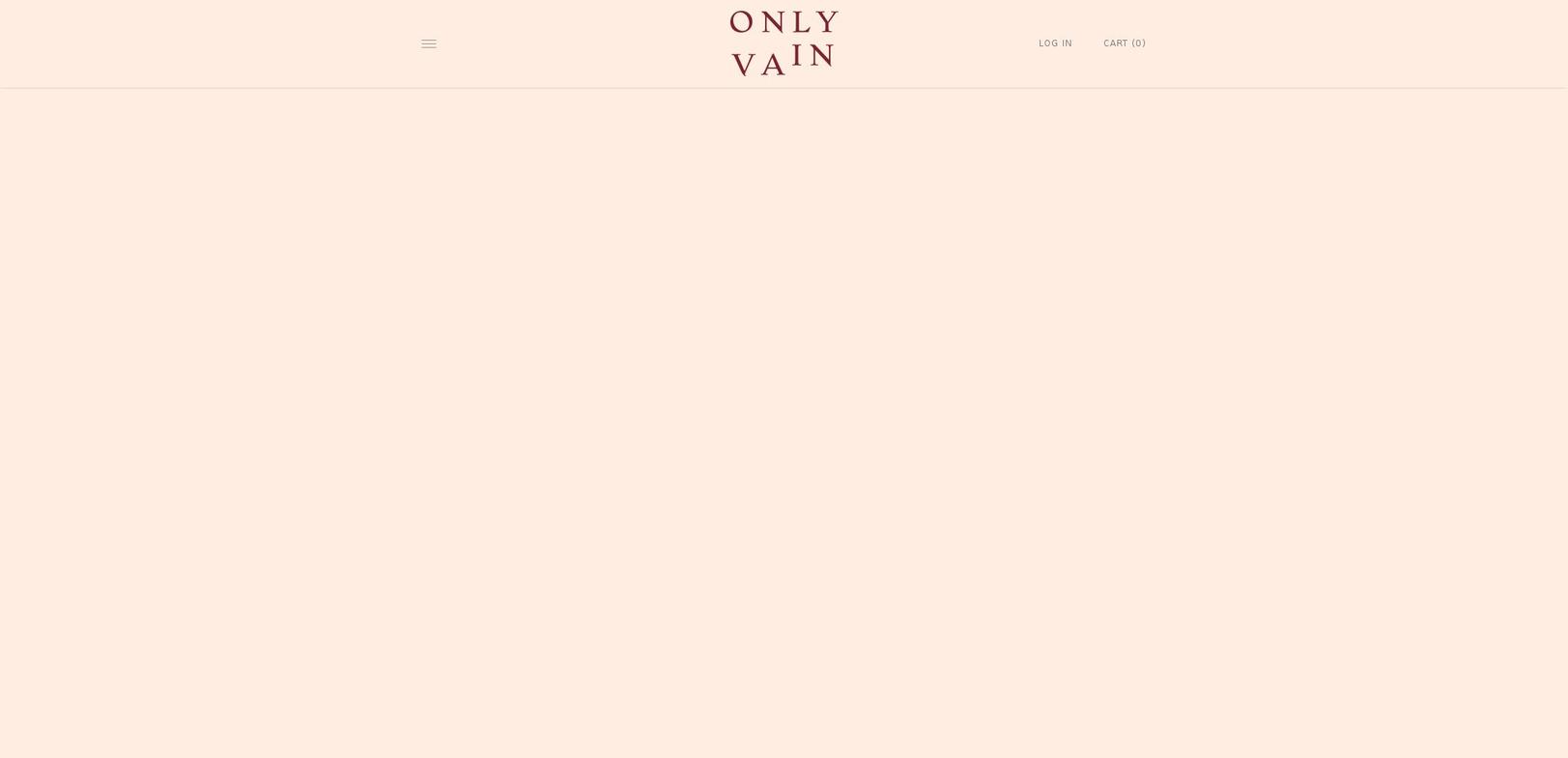 onlyinvain.com — Shopify storefront screenshot