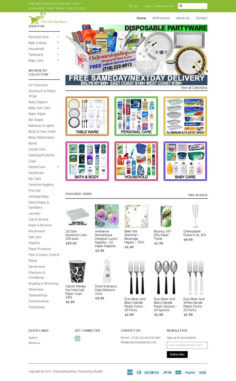 onlyonestopshop.com shopify website screenshot