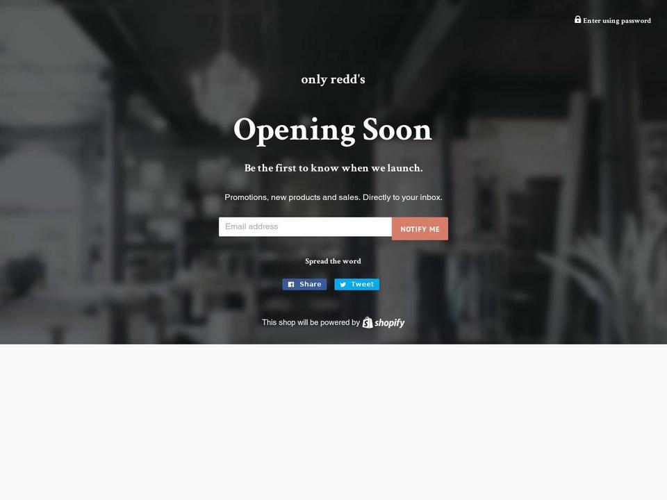 onlyredds.com — Shopify storefront screenshot