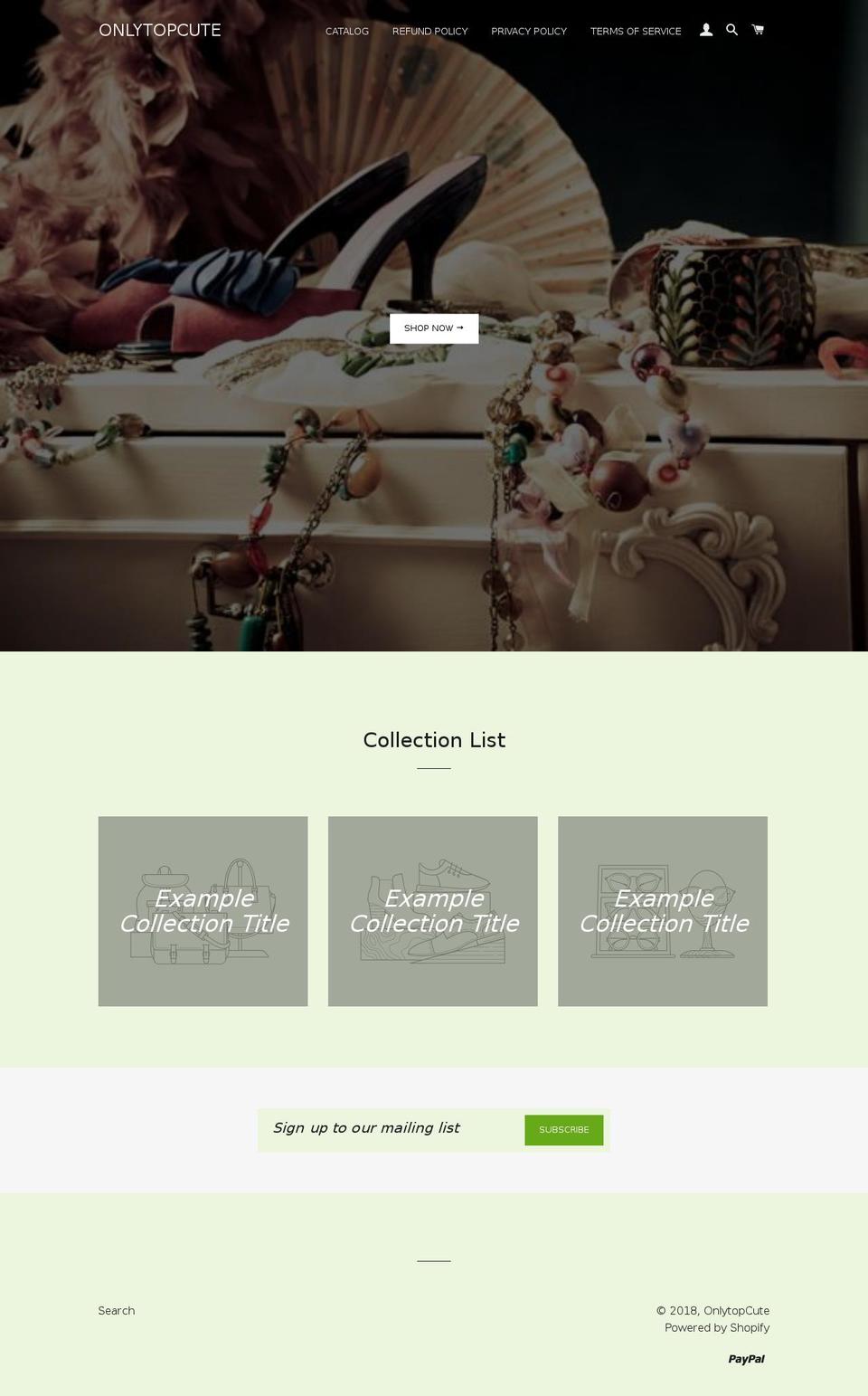 onlytopcute.com — Shopify storefront screenshot
