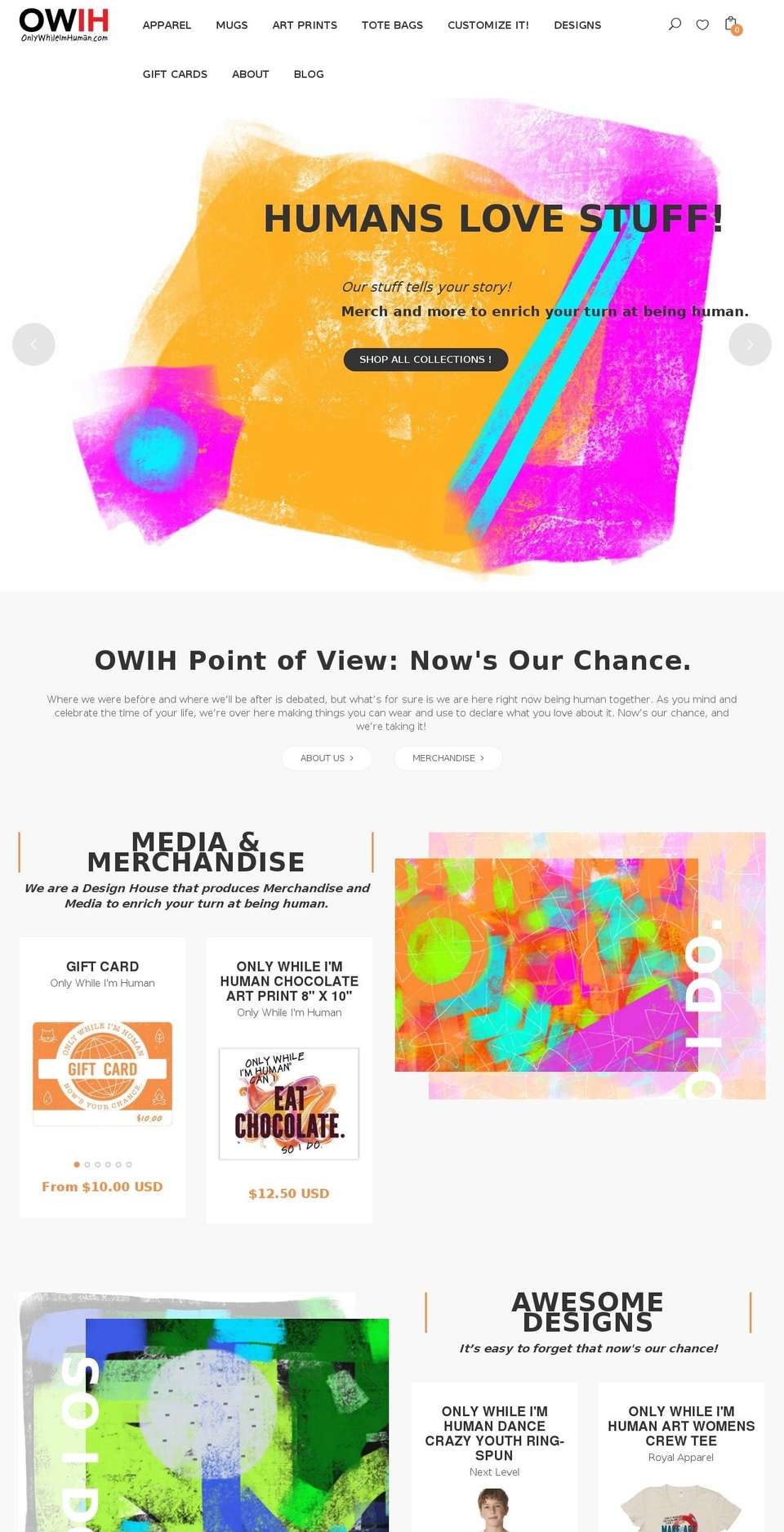 umbra-home-3 Shopify theme site example onlywhileimhuman.com