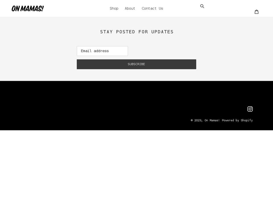 onmamas.shop shopify website screenshot