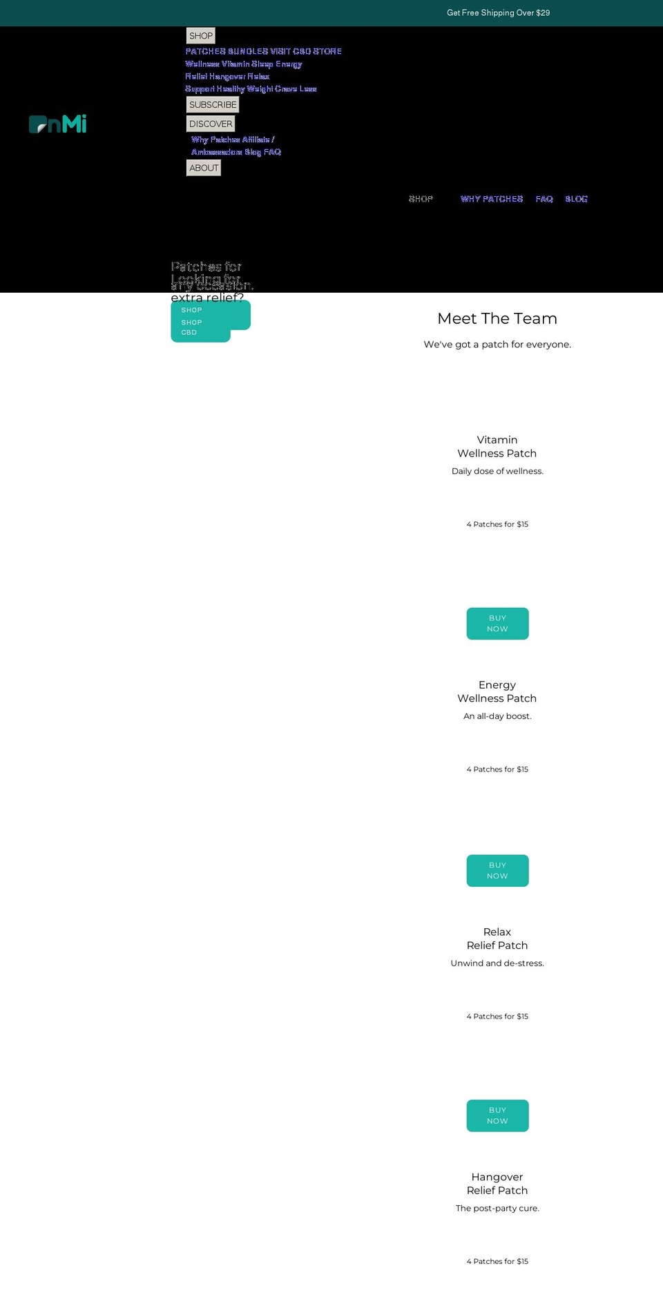 onmipatch.com shopify website screenshot