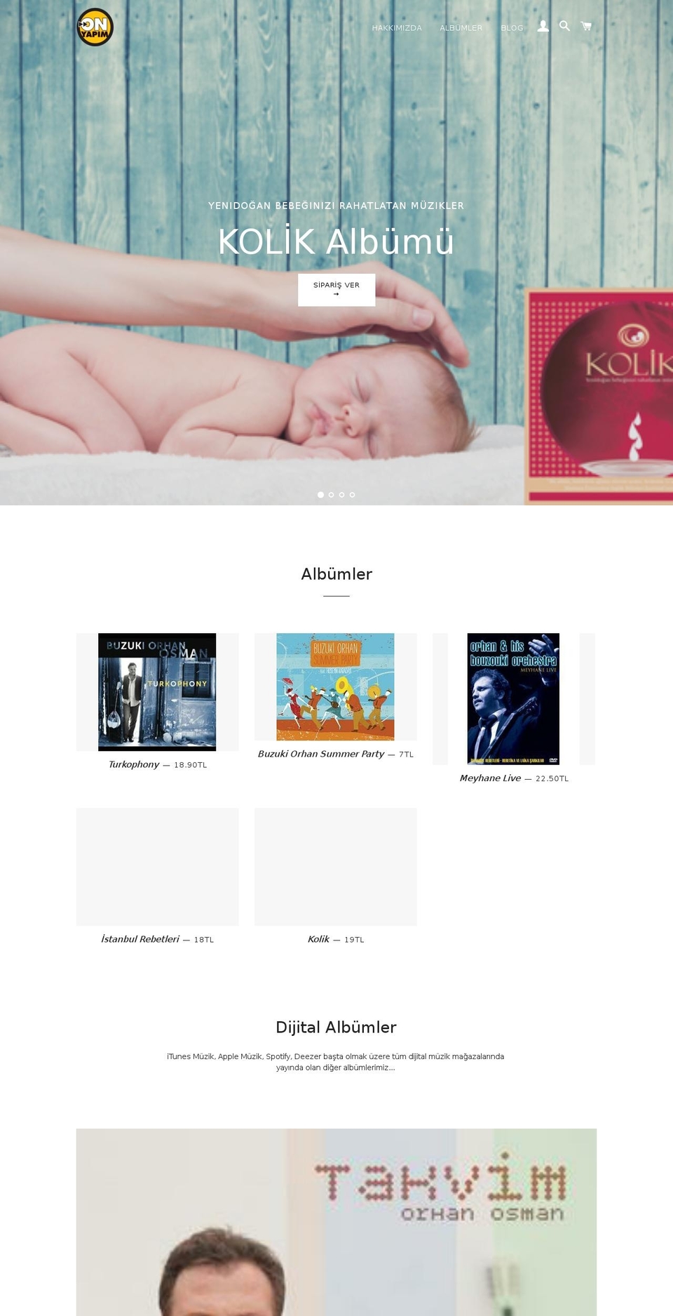 onmuzikyapim.com — Shopify storefront screenshot