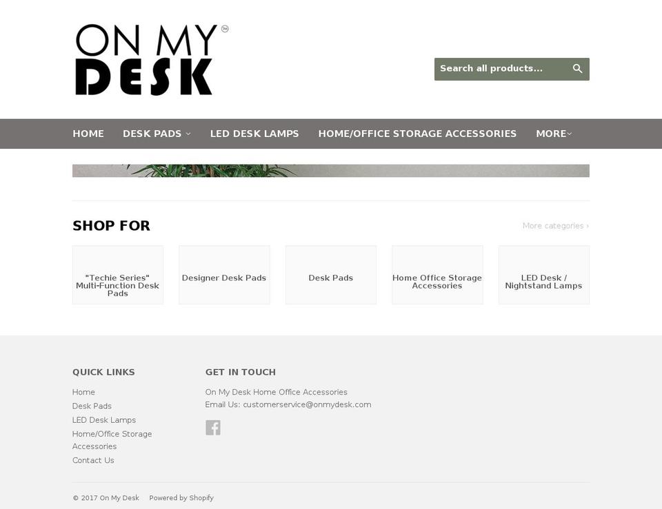 onmydesk.com shopify website screenshot