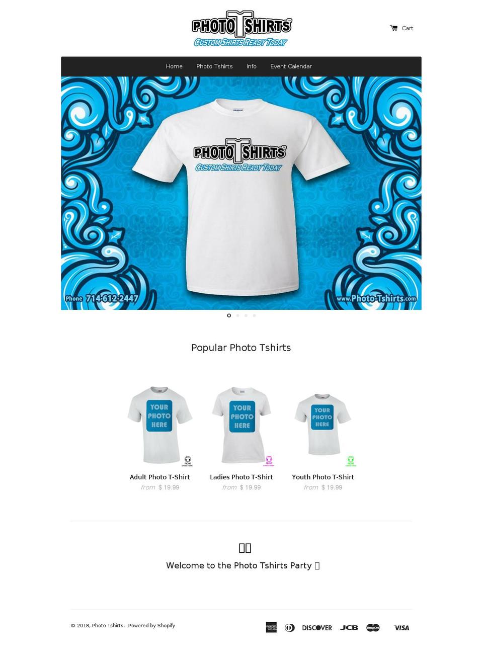 onmywhitetee.com — Shopify storefront screenshot