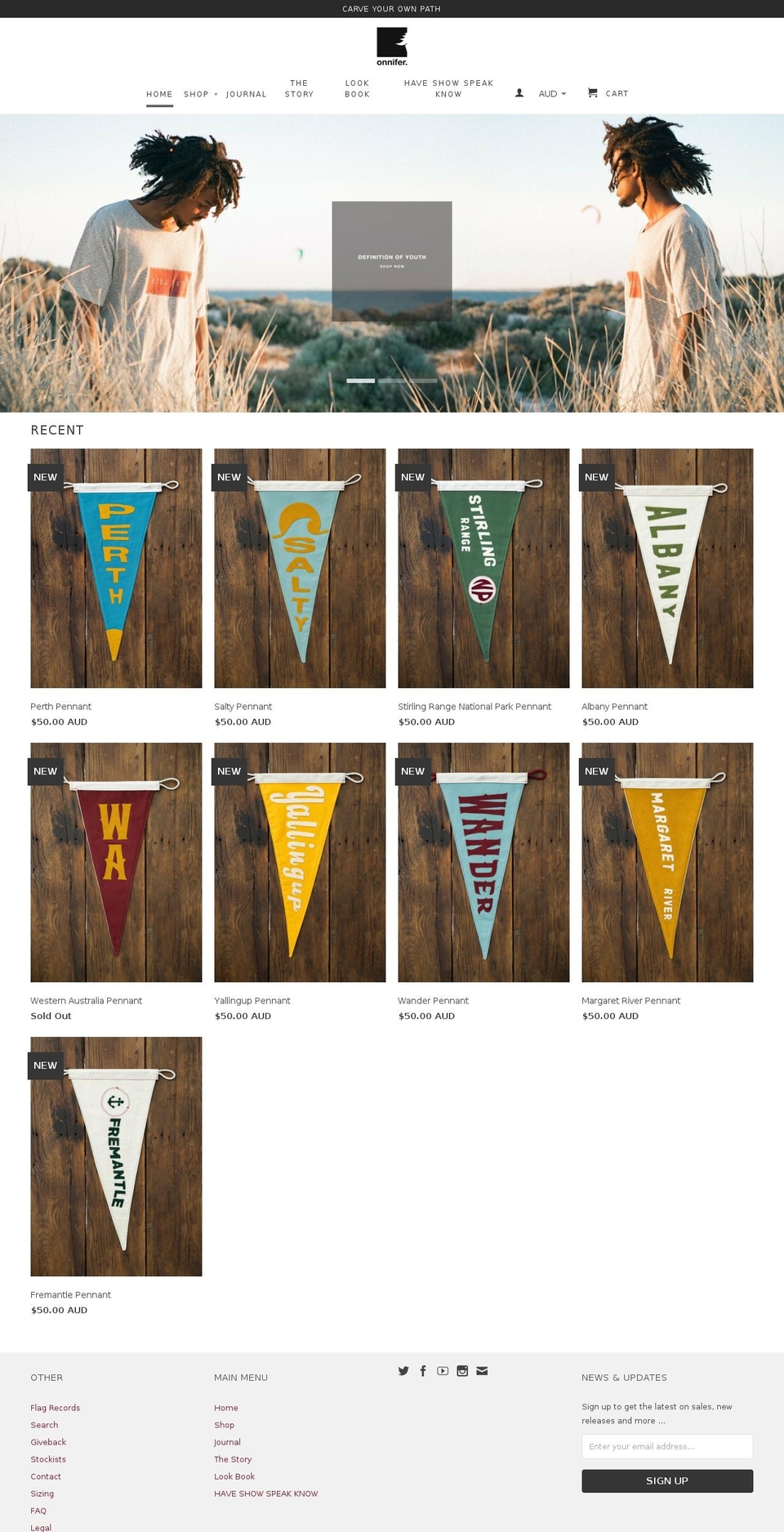 onnifer.com.au shopify website screenshot