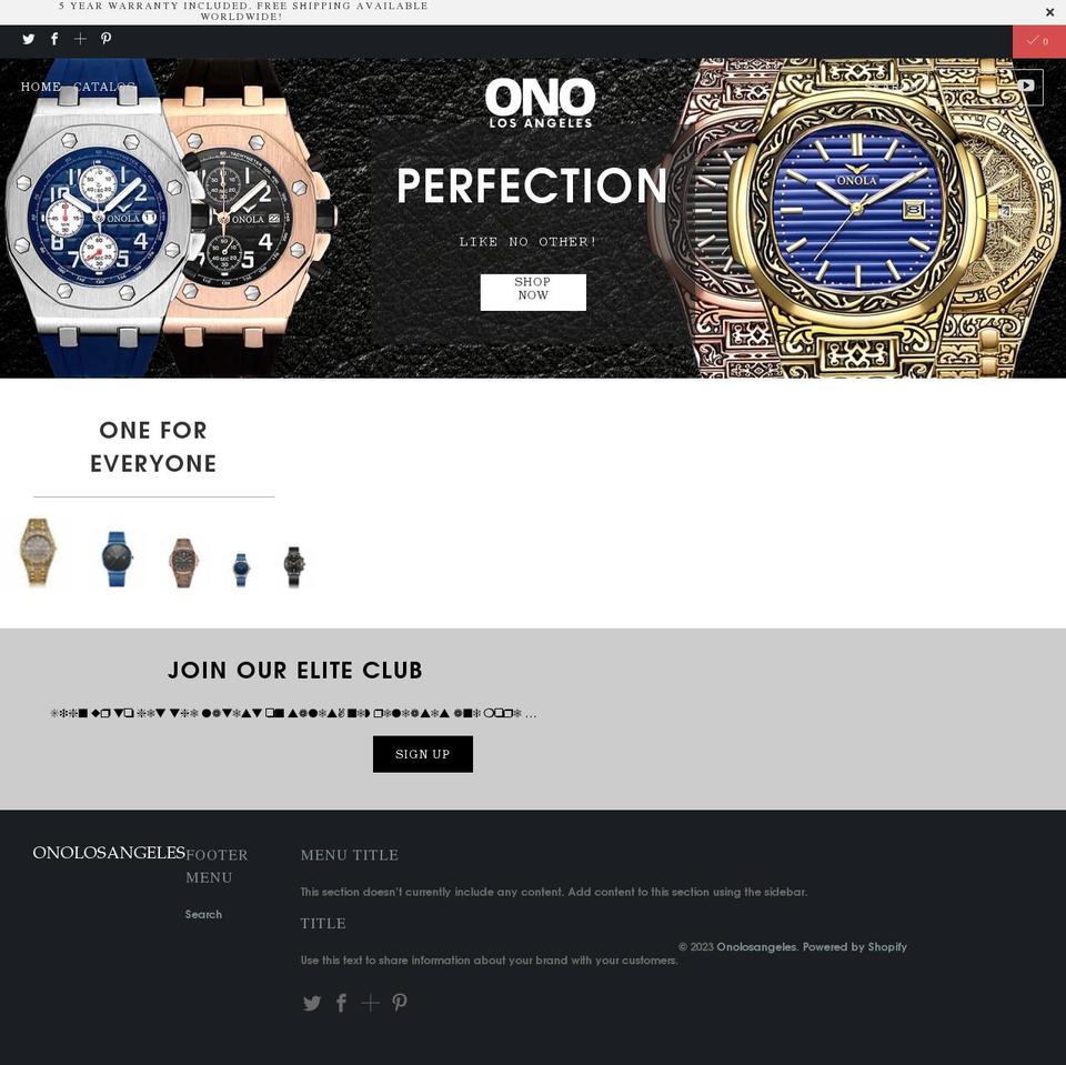 onolosangeles.com shopify website screenshot