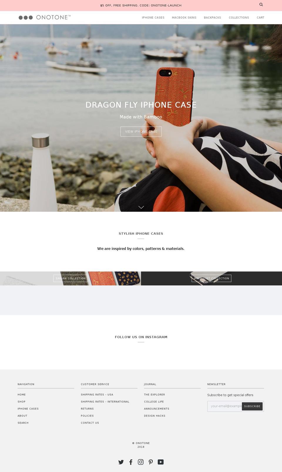 onotone.com — Shopify storefront screenshot