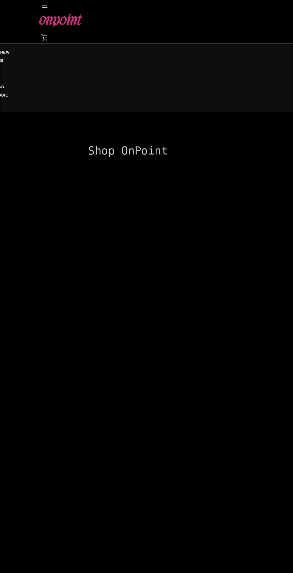 onpointbmx.com shopify website screenshot