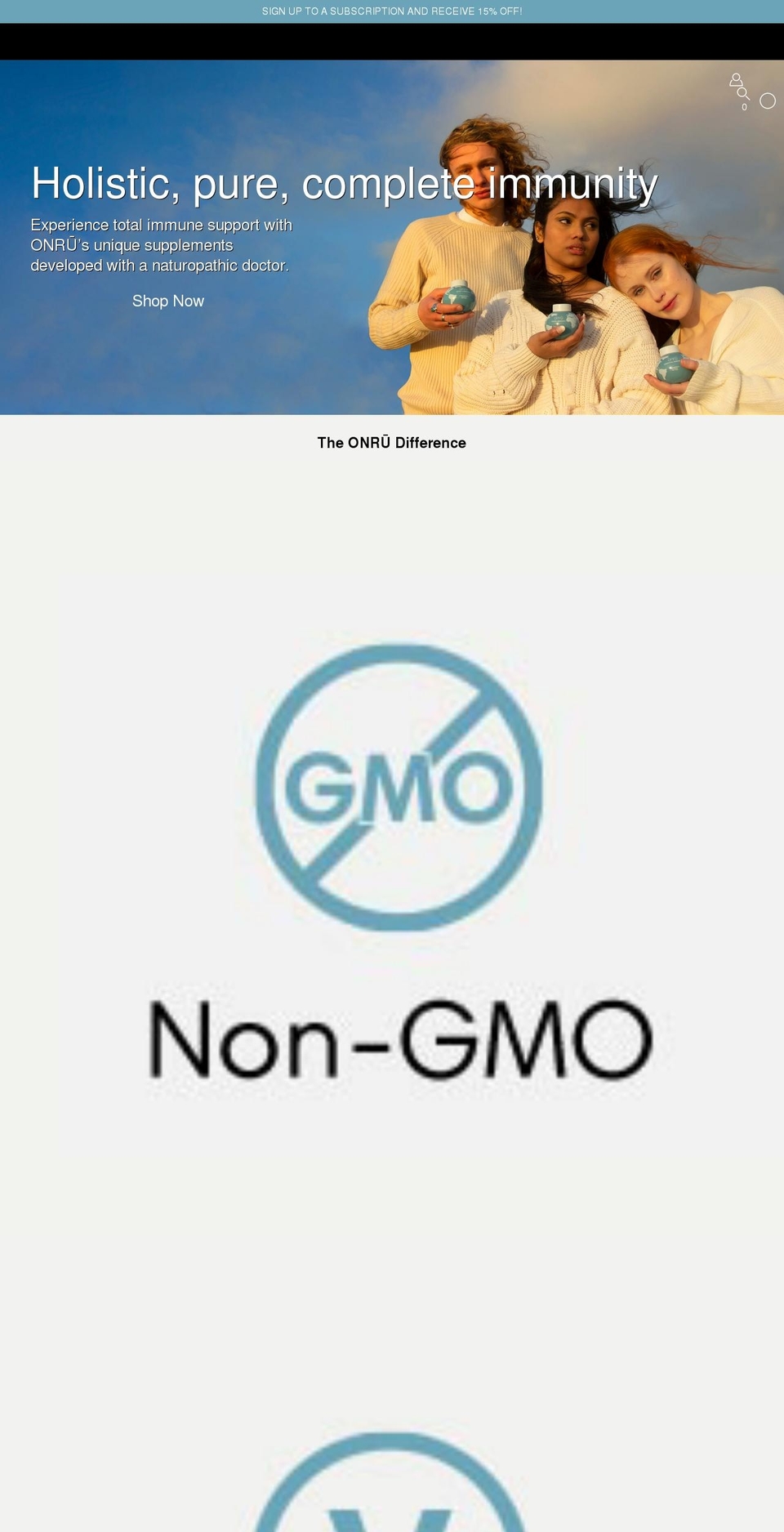 onru.com shopify website screenshot