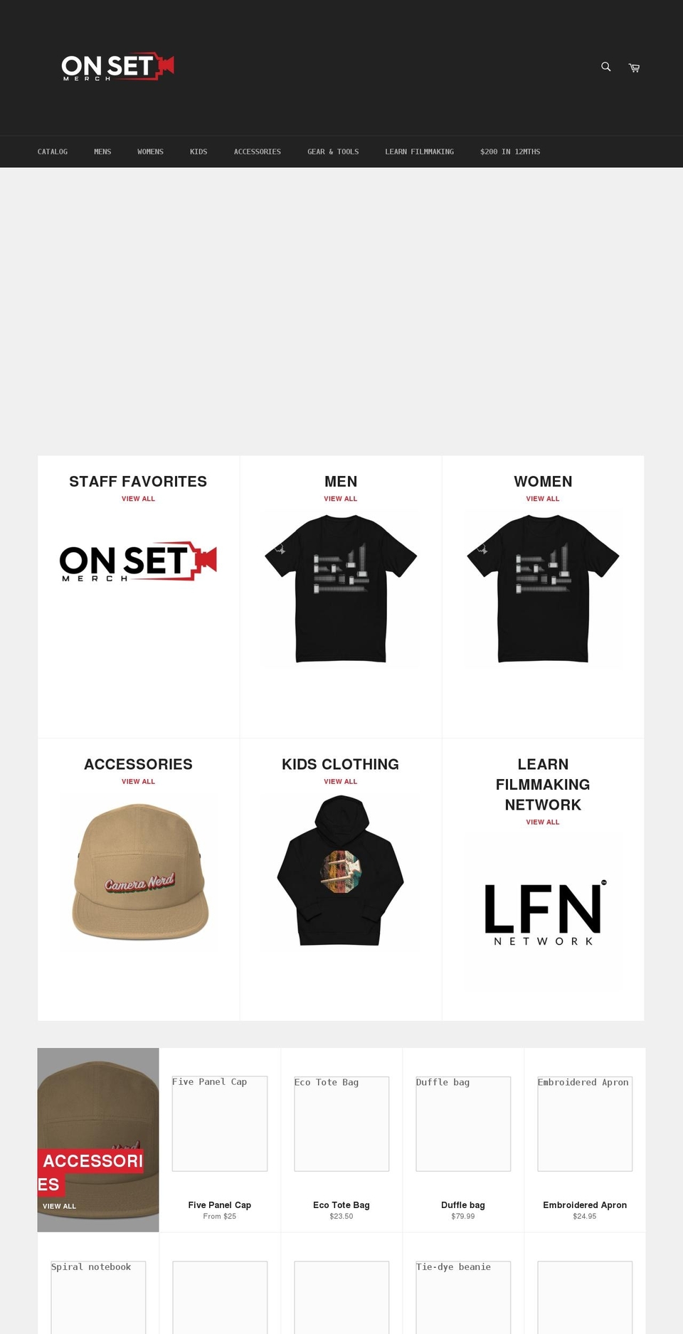 onsetmerch.com shopify website screenshot