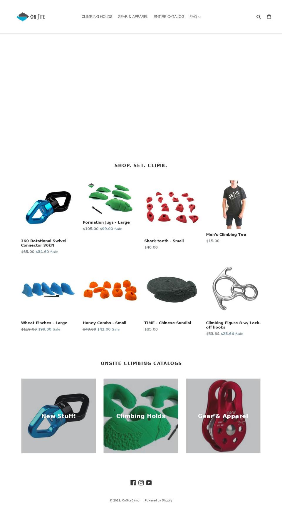 onsiteclimb.com shopify website screenshot