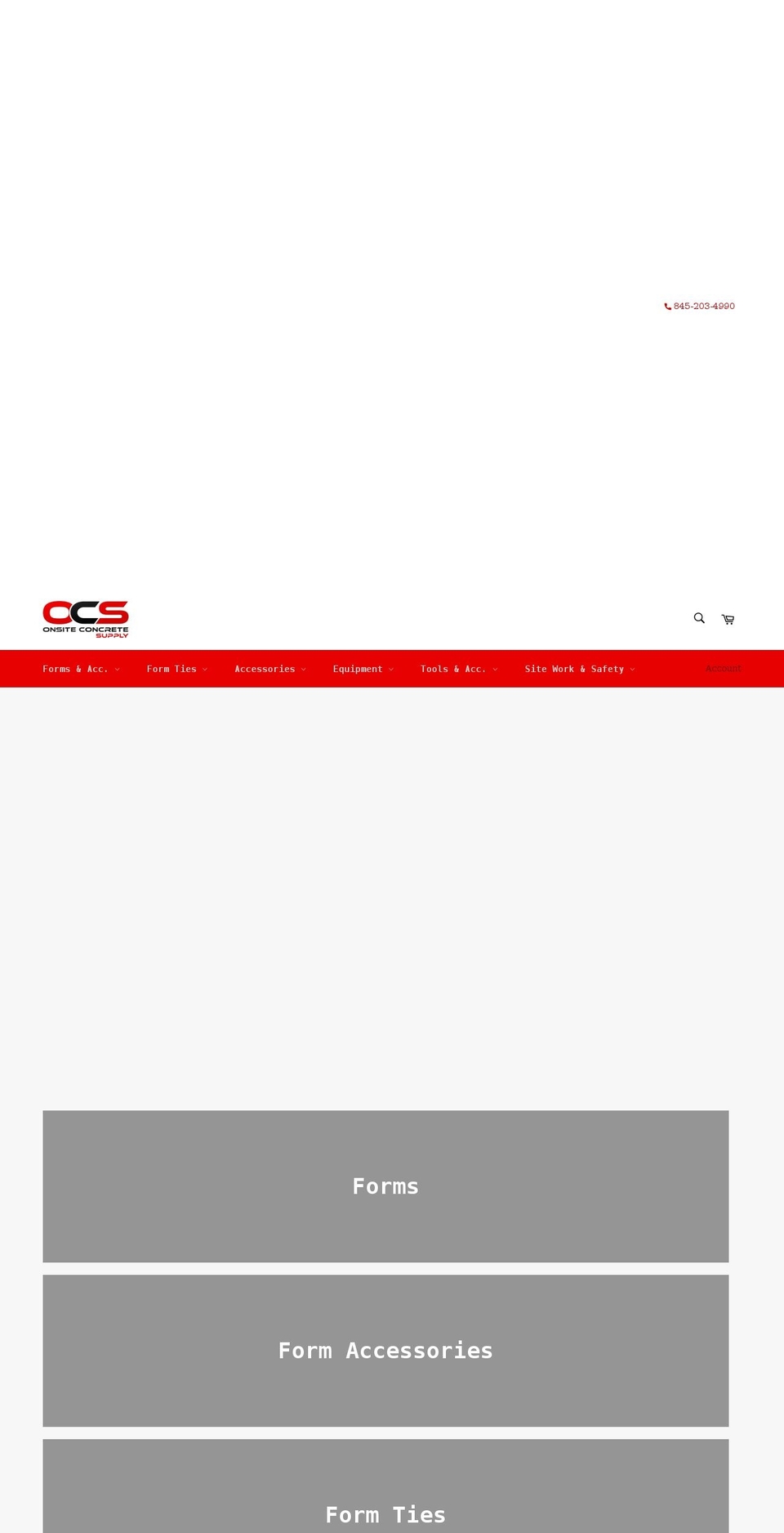 onsiteconcretesupply.com shopify website screenshot