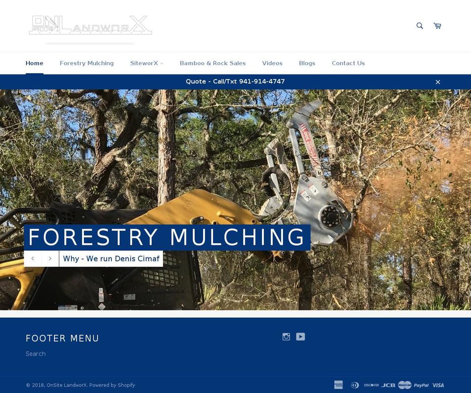 onsitelandworx.com — Shopify storefront screenshot