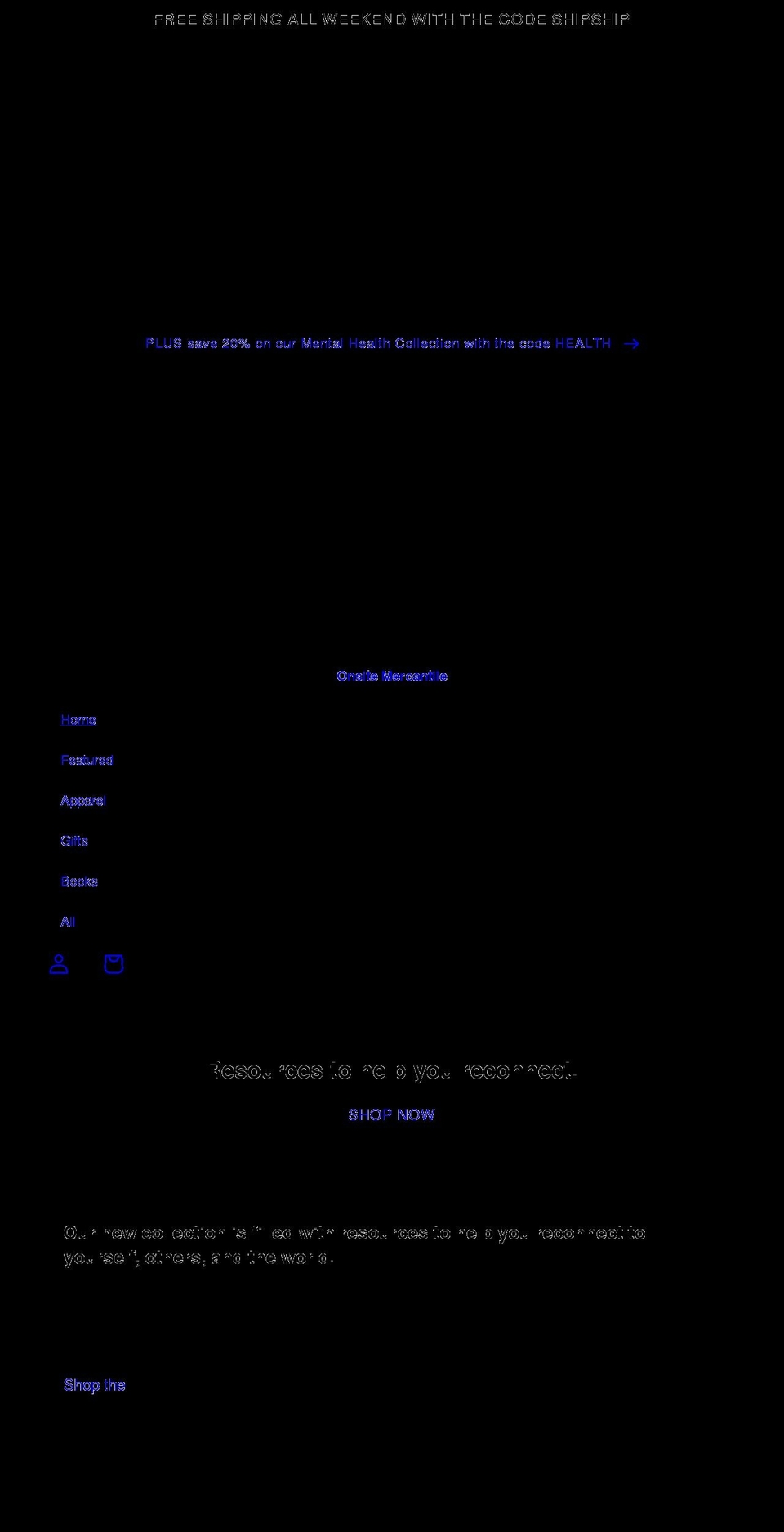 onsitemercantile.com shopify website screenshot