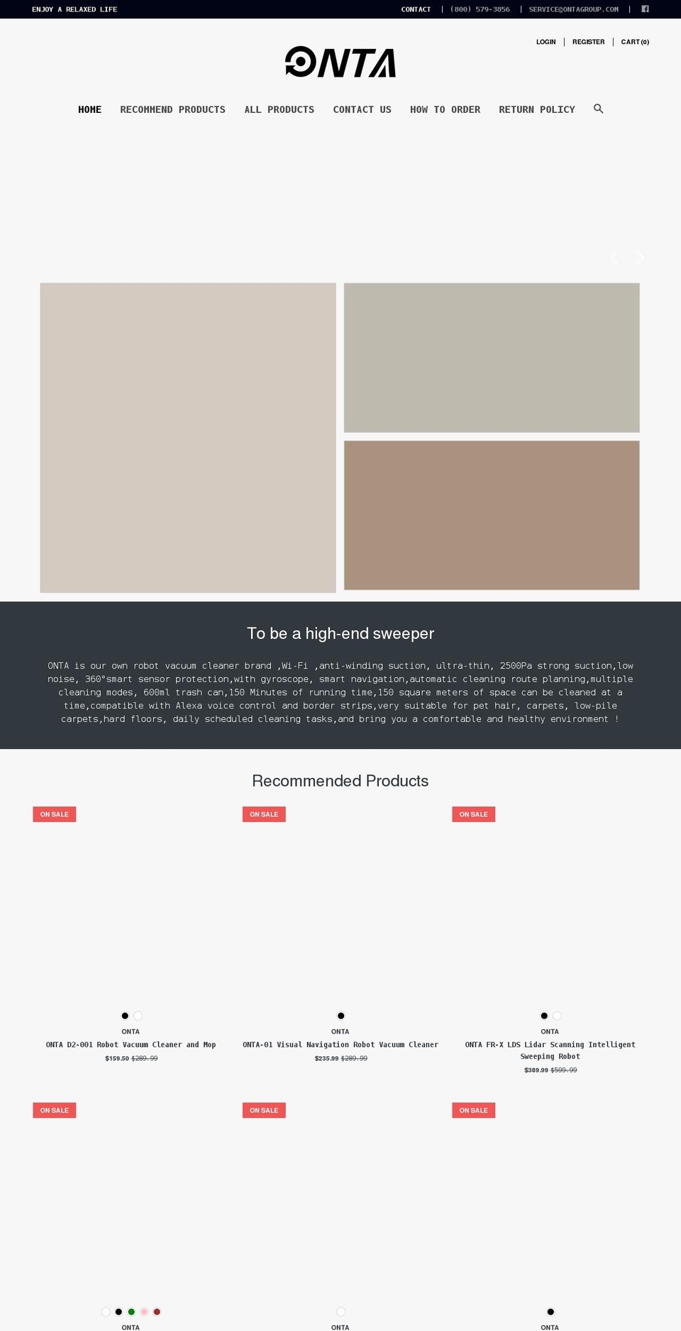 ontagroup.com shopify website screenshot