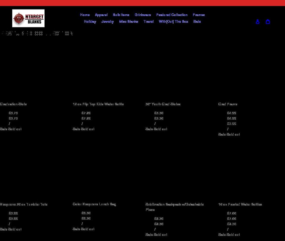 ontargetblanks.com shopify website screenshot