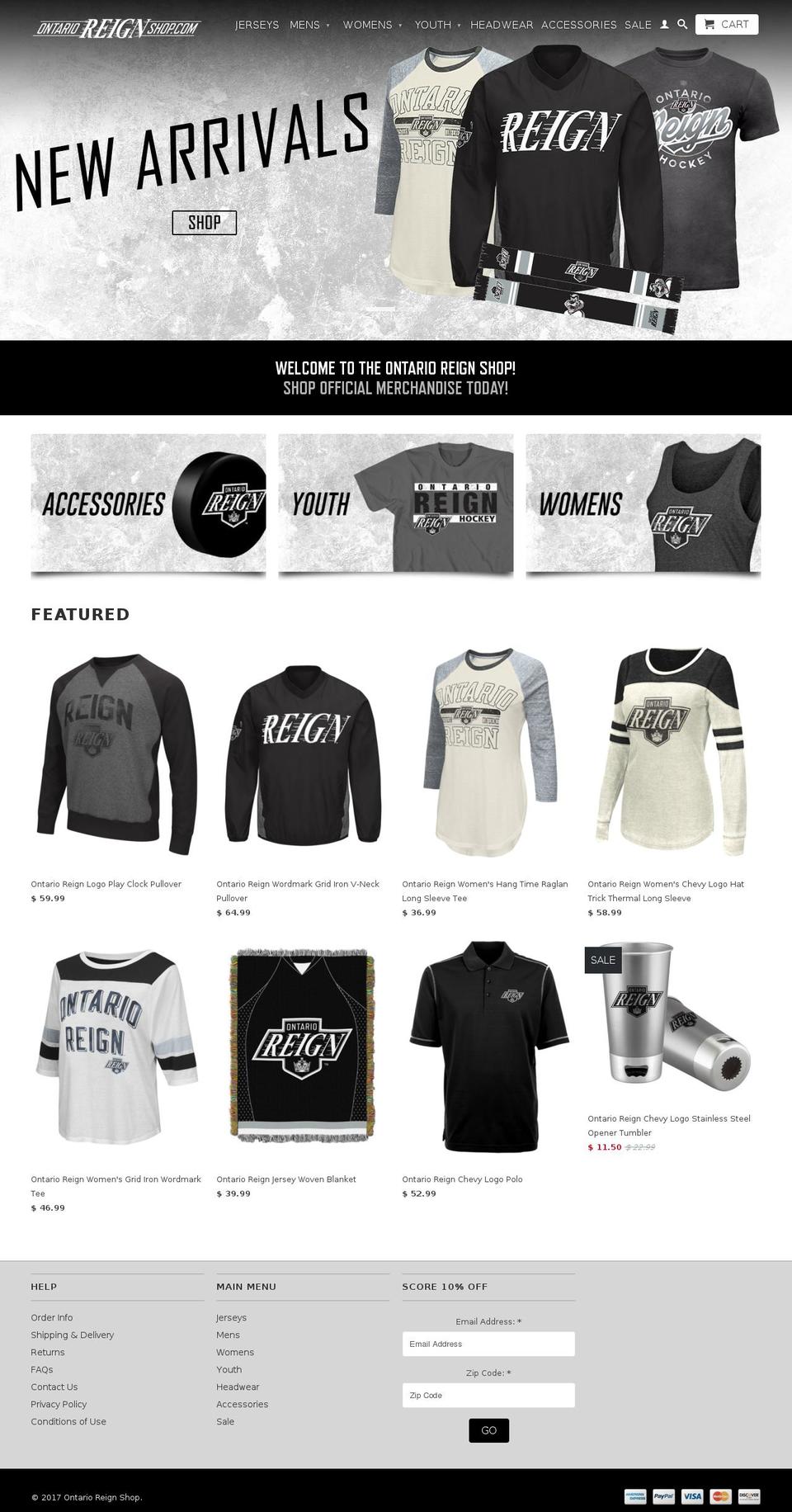 ontarioreignshop.com shopify website screenshot