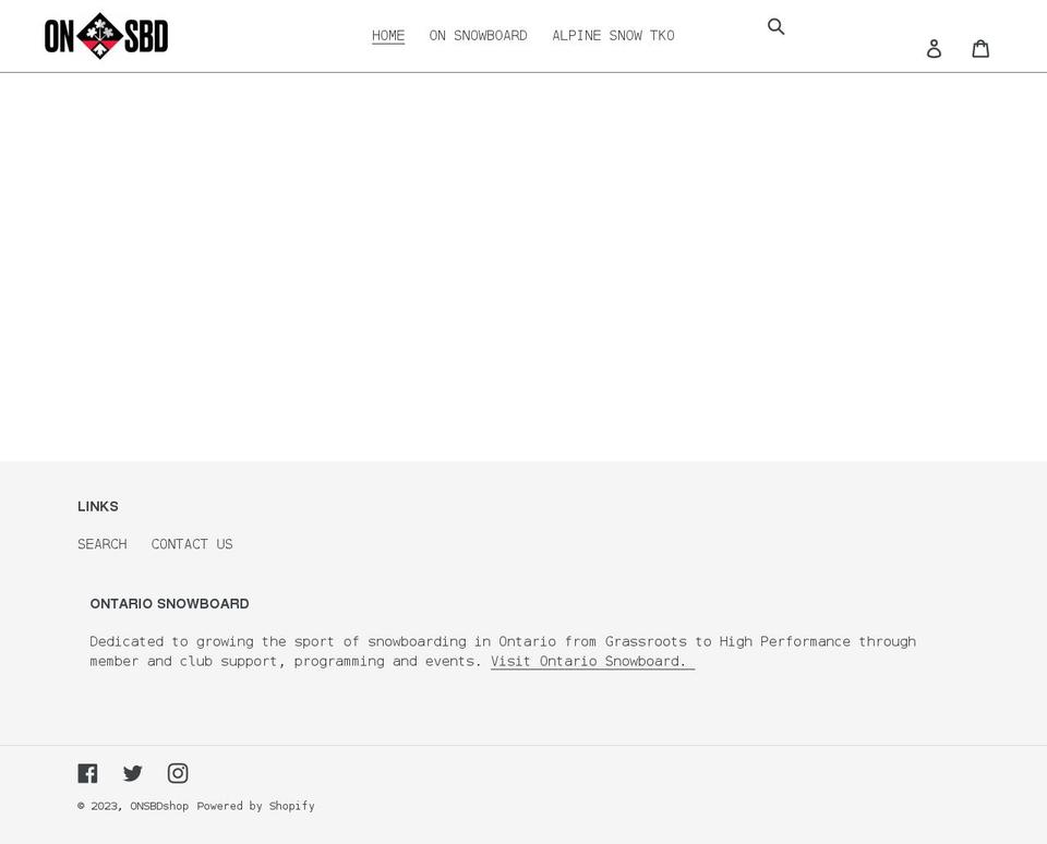 ontariosnowboardshop.com shopify website screenshot