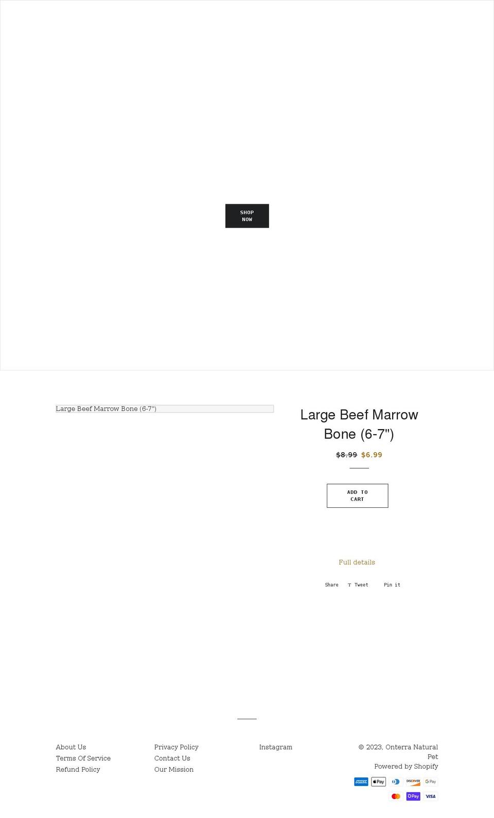 onterrapet.com shopify website screenshot