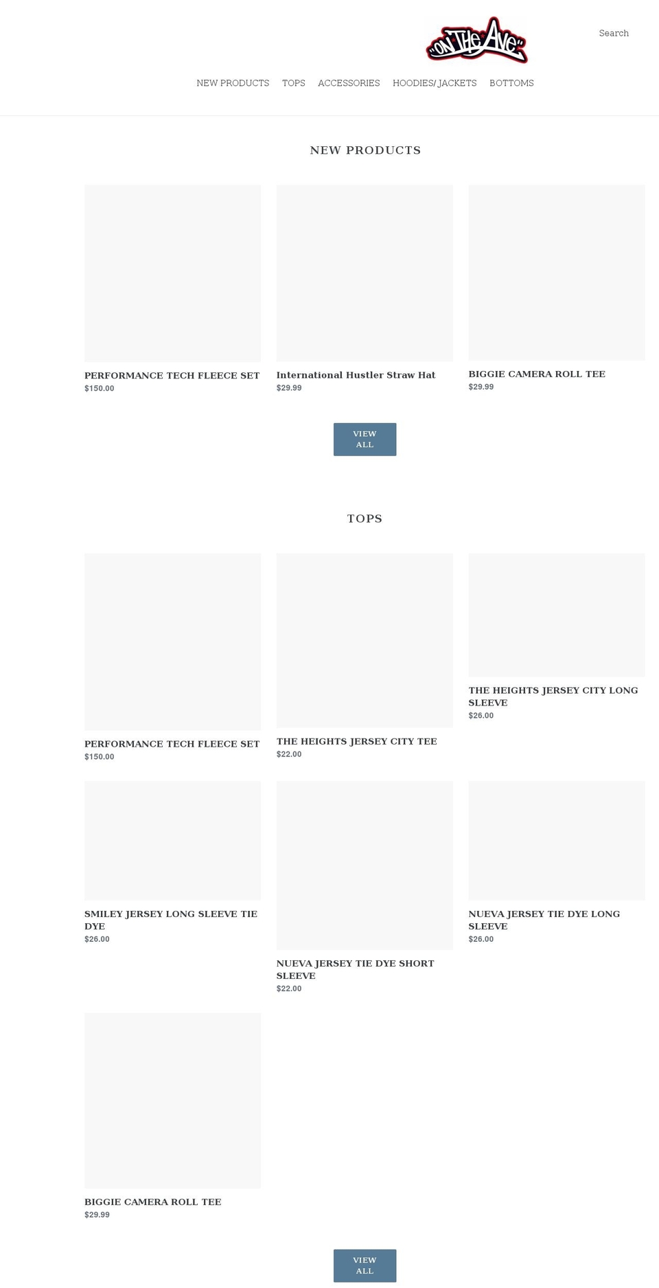 ontheaveshop.com shopify website screenshot