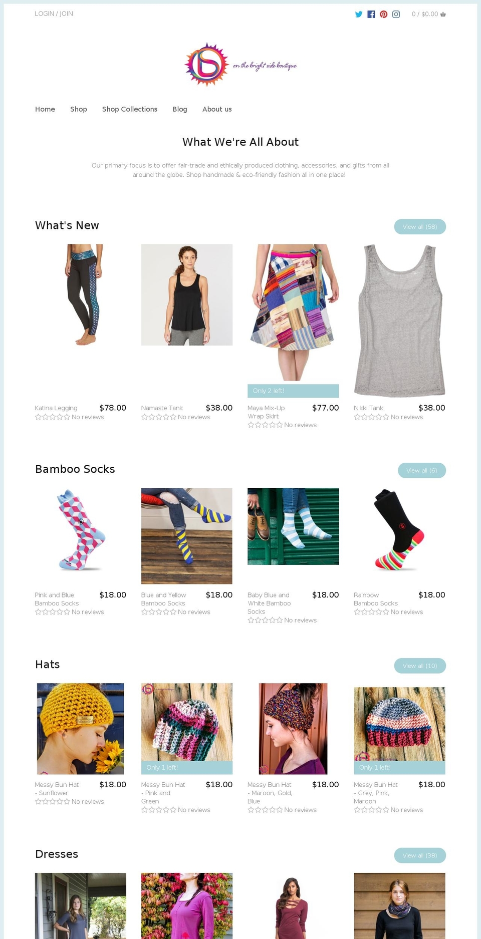 onthebrightsideboutique.com shopify website screenshot