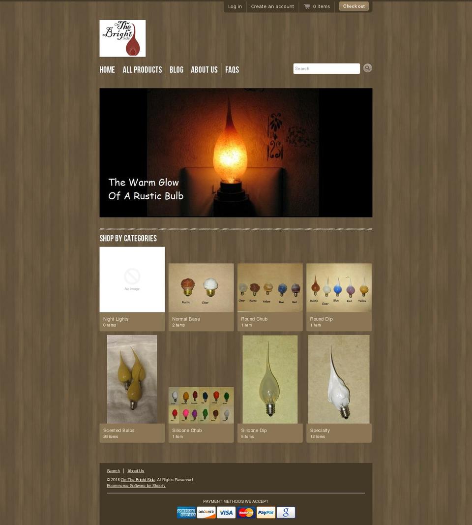 onthebrightsidewholesale.com shopify website screenshot
