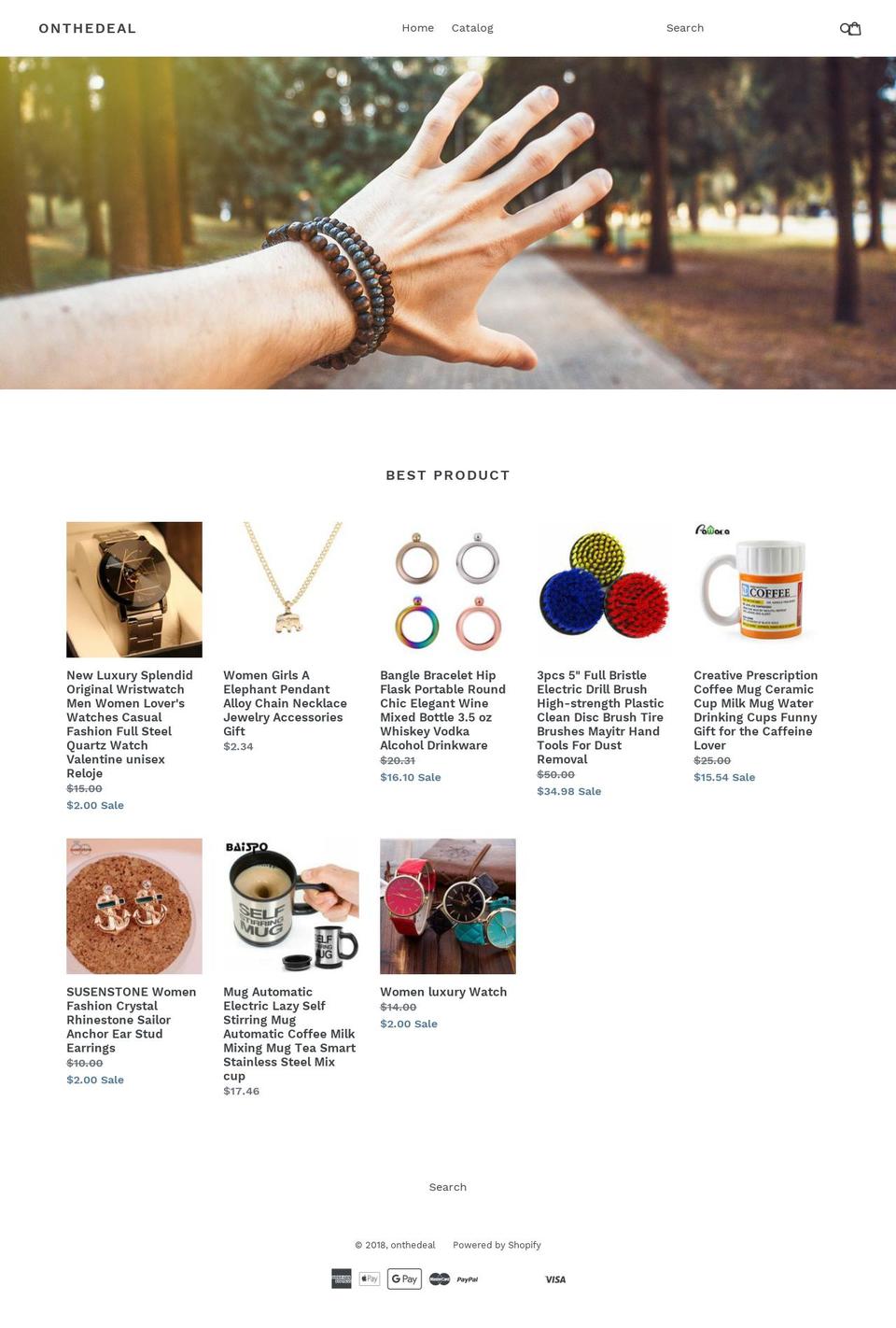 onthedeal.com — Shopify storefront screenshot