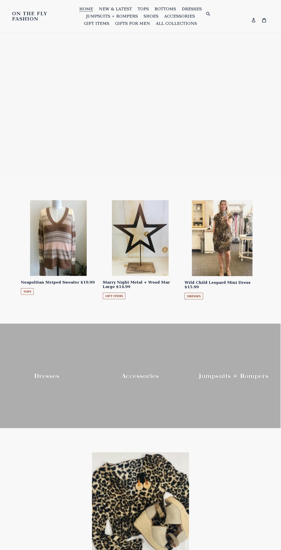 ontheflyfashion.com shopify website screenshot